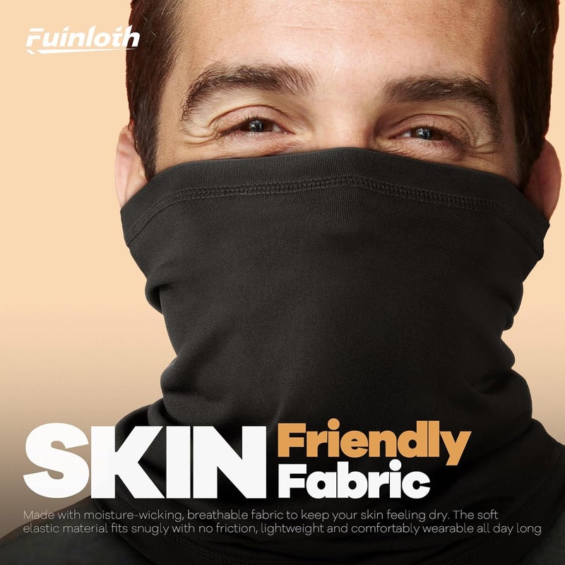 Fuinloth Neck Gaiter, 6 Pack Cooling UV Protection Bandana Buff Face Mask Gator Scarf for Men Women - Image 2
